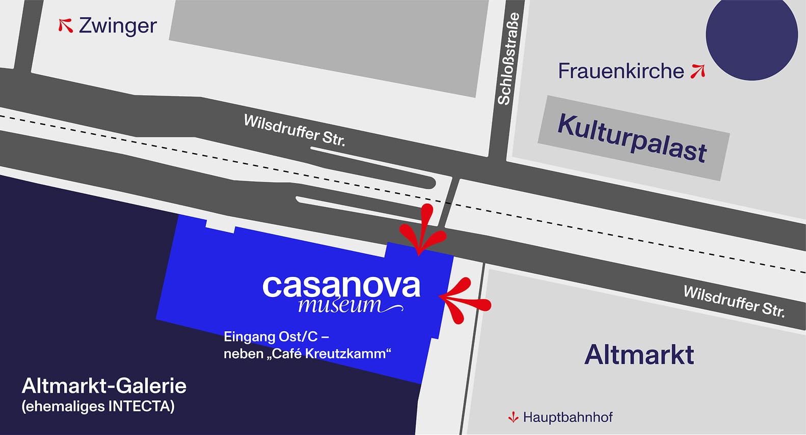 Casanova Museum Dresden map